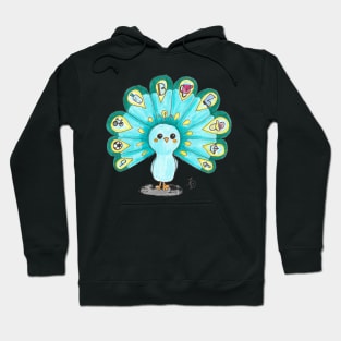 Peacock spelled with B Hoodie